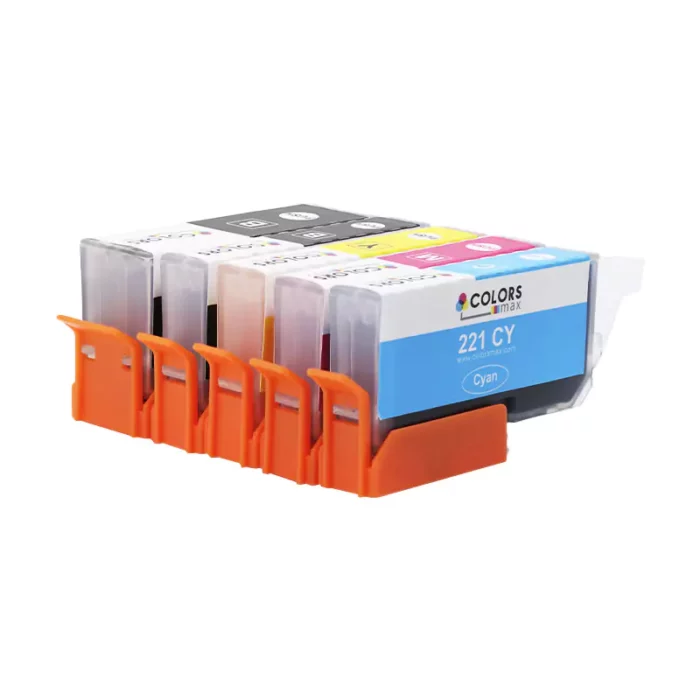 Canon CLI-221 Compatible Ink Cartridge 5-Piece Combo Pack